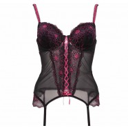 Bustier - Black/Pink