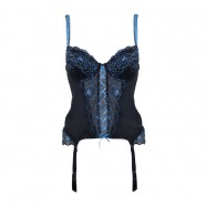 Bustier - Black/Blue